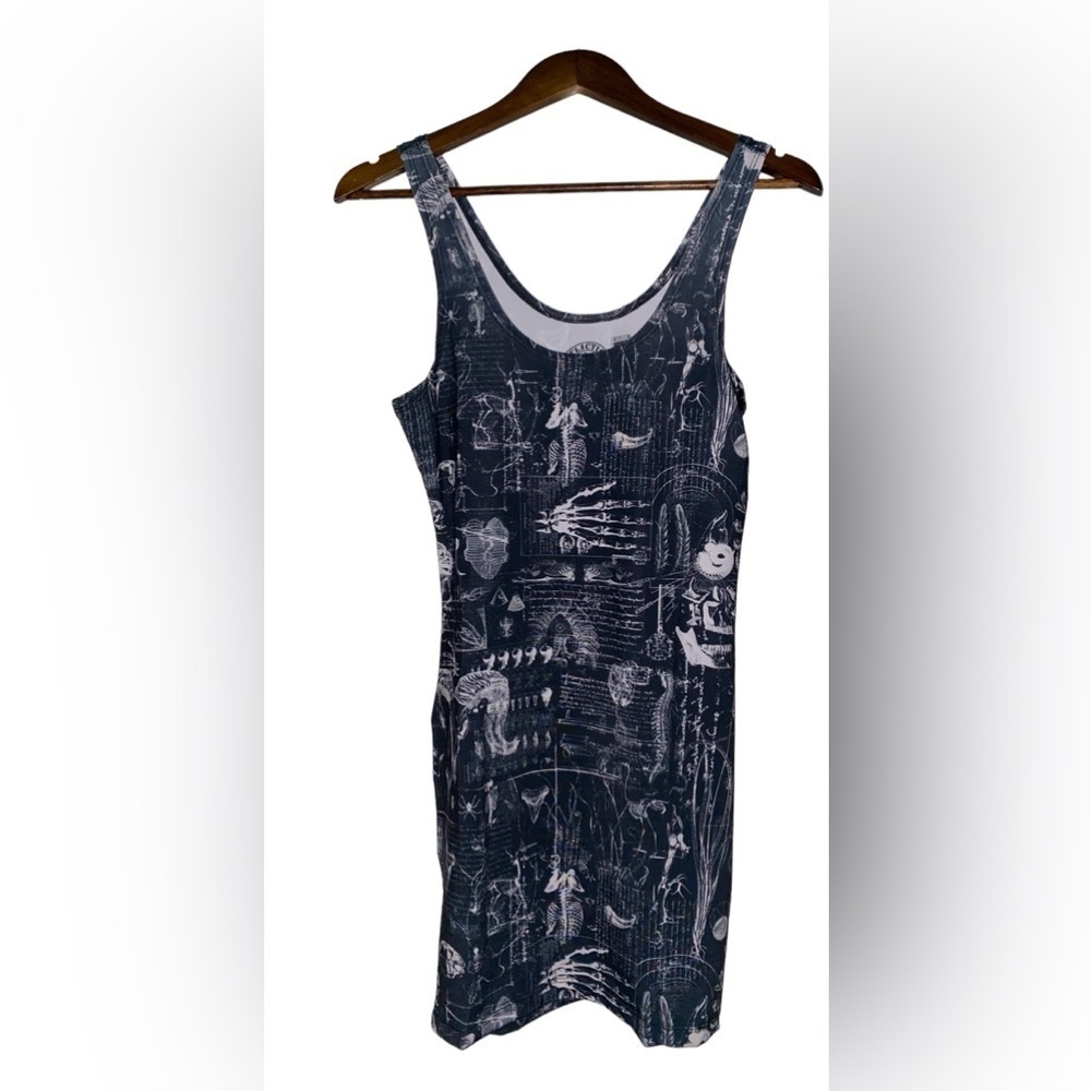 Affliction Iggy Punk Women Mini Tank Dress Goth Grunge Bodycon Medium MMA NEW‎